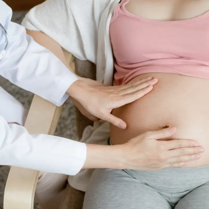 Mulher grávida no ginecologista